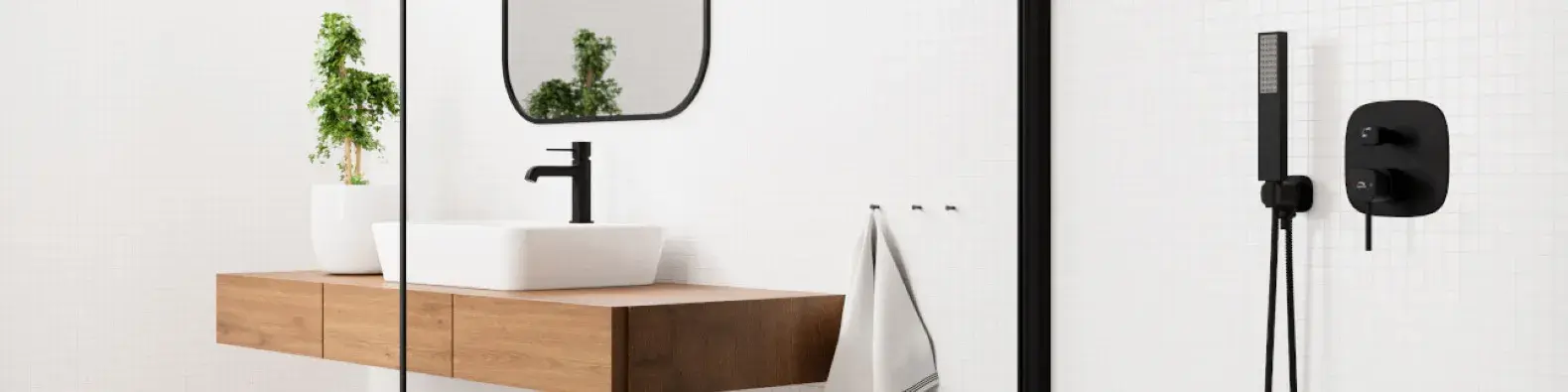 czarna armatura łazienkowa
