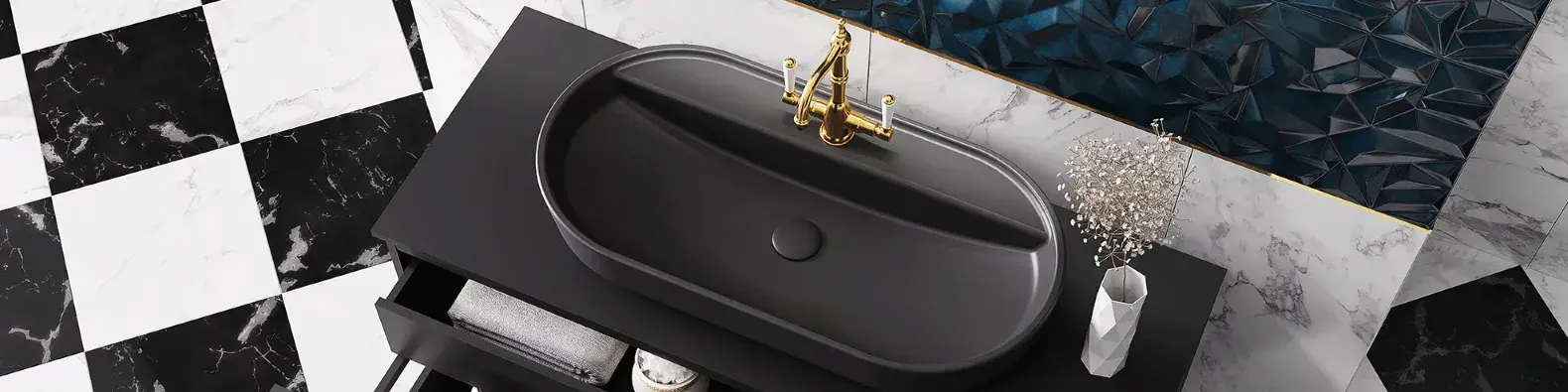 czarna umywalka