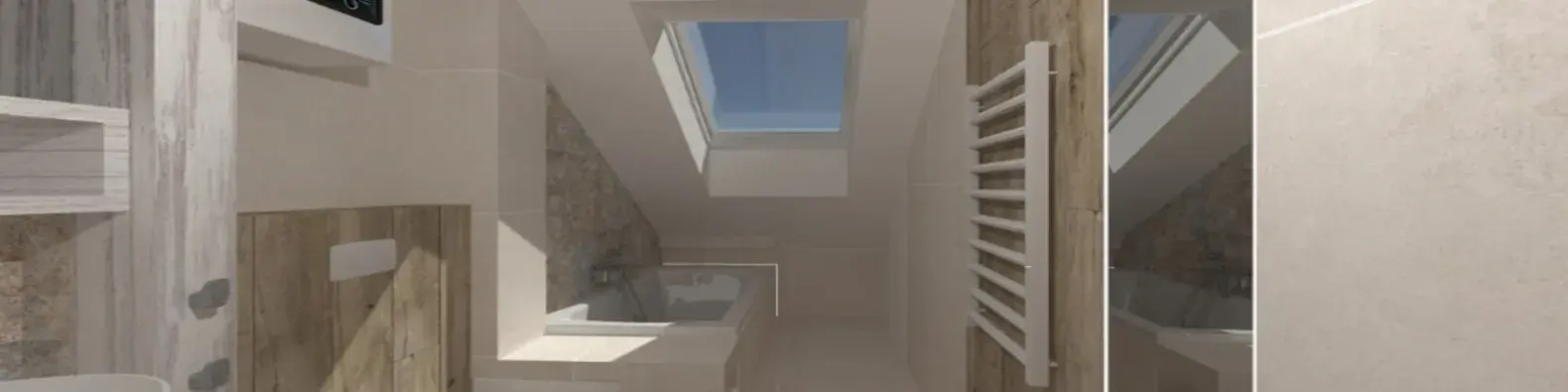 Mała łazienka ze skosem