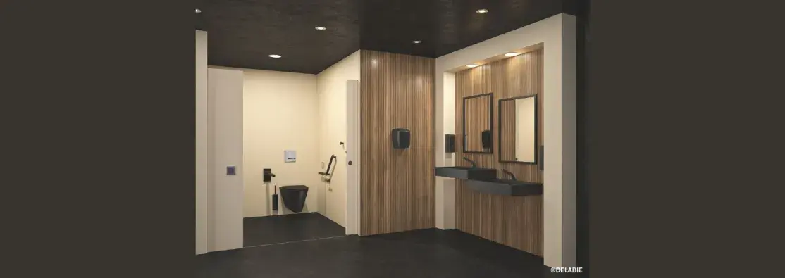 delabie publiczne biekty w stylu total black