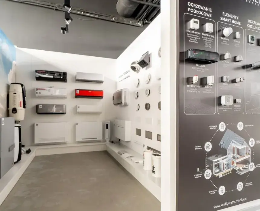 Klimatyzacja - strefa OZE w salonie Elements Warszawa